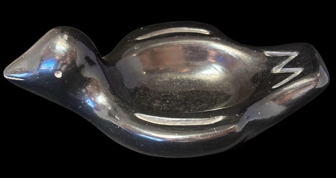 Signed Toni Roller Santa Clara Pueblo Pottery Bird Figure (1 of 3)