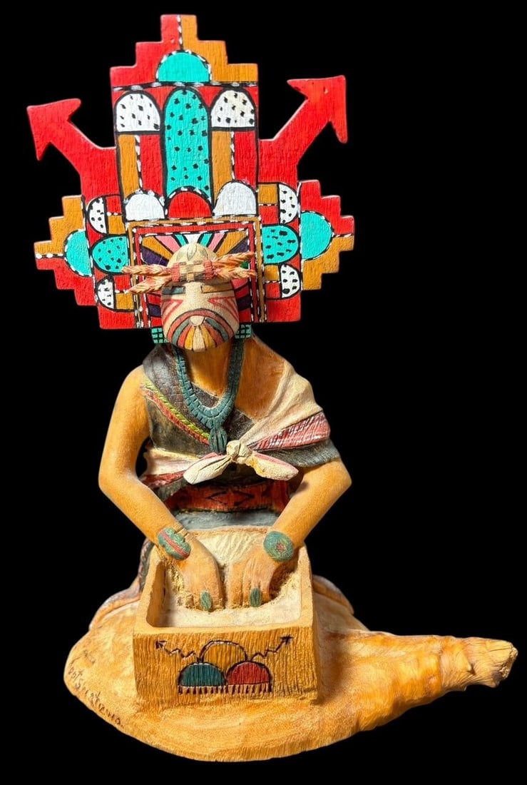 Vintage Hopi Hand Carved Kachina Signed John Kootswatewa 1988 (1 of 4)