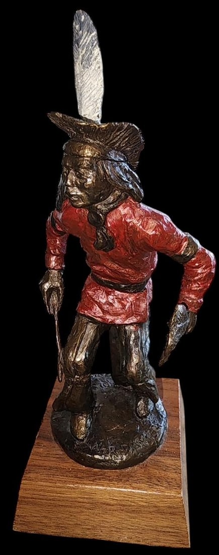 Native American Bronze Sculpture "War Dancer" by Tom Knapp (1 of 4)