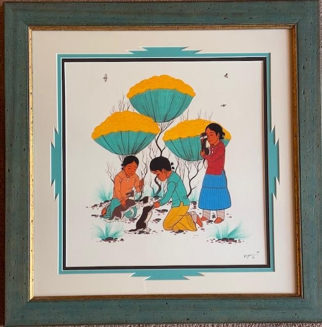 Original Arizona Navajo Artist Beatien Yazz (1928-2022) Watercolor (1 of 3)