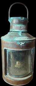 Antique Brass and Copper Nautical Lantern HEAVY