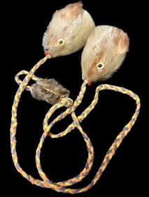 Alaskan/Inuit Fur and Leather Yo-Yo Game