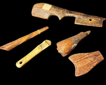 Lot of Five Inuit Carved Bone/Tusk Artifacts