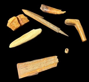 Lot of Six Inuit Carved Bone/Tusk Artifacts