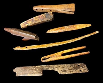 Lot of Seven Inuit Carved Bone/Tusk Artifacts