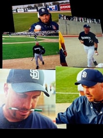 Garth Brooks Lot of Five Padres Baseball Training Photos