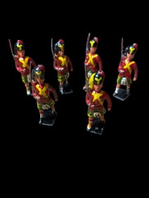 Lot of Six Scottish Metal Toy Soldiers