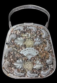 Vintage Sequin Texas Leathercraft Purse/Handbag