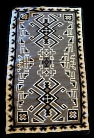 Navajo Two Gray Hills Hand-Woven Rug
