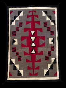Navajo Two Gray Hills Rug Beautiful Reds