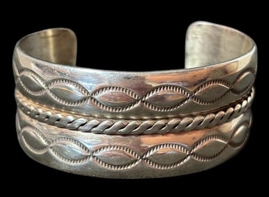 Native American Sterling Cuff Bracelet