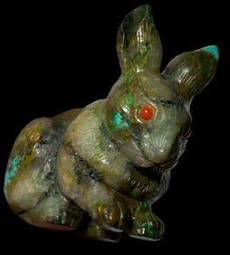 Chinese Turquoise Rabbit Fetish