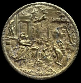 Antique Greek/Roman 1800s Bronze or Brass Relief Wall Plaque