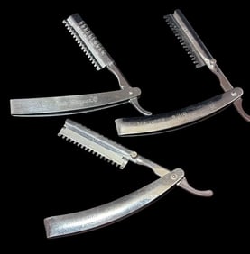 Lot of Three Vintage Marianna Barber Razors