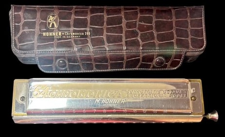 Hohner 64 Chromonica Harmonica in Original Case Germany