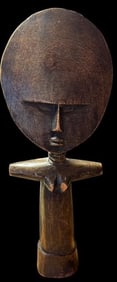 Wooden Carved Ghana Fertility Akuaba Doll