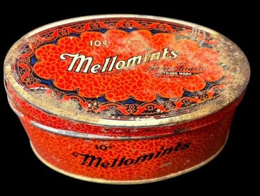 Oval Antique Mellomint Tin by Brandle and Smith Co.