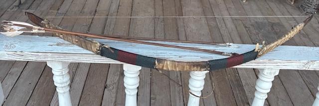 Native American Beaded Bow and Arrows