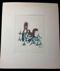 Beatien Yazz Native American Squirrel Serigraph