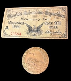 Lot of Two Advertising Expo Admission Ticket and Token Chicago