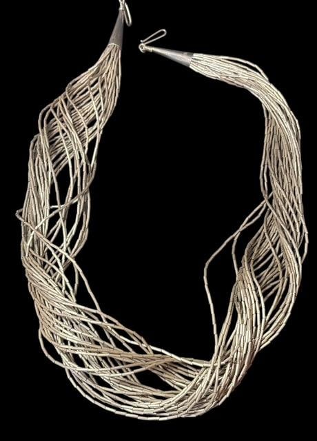Native American Liquid Silver 30-Strand Necklace (1 of 1)