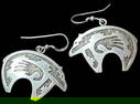 Native American Navajo Signed DD Sterling Earrings