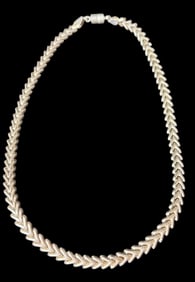 Sterling Necklace Snake Tail Design