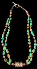 Native American Turquoise and Bead Necklace