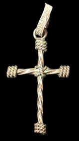 Taxco Mexico Sterling Cross Pendant
