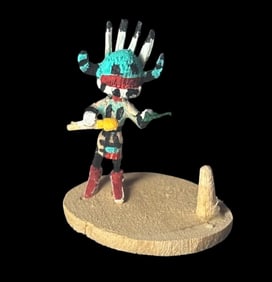 Native American Signed Miniature Thunder Dancer Kachina