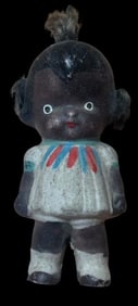 Vintage Japanese Black Bisque Doll