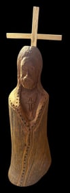 Wood Hand Carved Jesus Statue Signed Joseph Archuleta