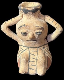 Native American Signed Pottery Figure