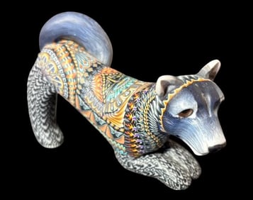 John Stuart Anderson Polymer Clay Wolf Figure