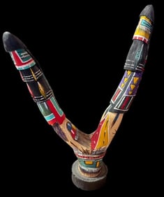 Hand Carved Wood Native American Navajo Signed Kachina Zach Totsone