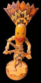 Apache Wood Native American Signed Kachina DTM Kenneth