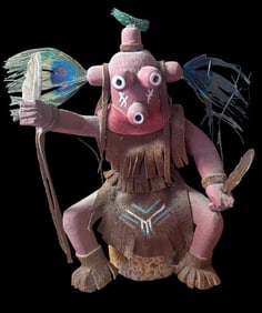 Native American Hand Carved "Mudhead" Kachina