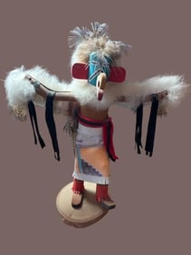 Native American Hand Carved Eagle Kachina Signed KB