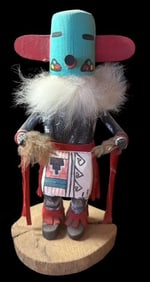 Native American Hand Carved Kachina Signed H.L. "Early Morning"