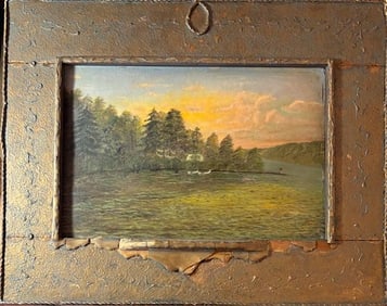 1882 Oil on Board Painting by May Foster Staples