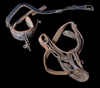 1879 Pistol in Assassination Attempt of Capt Eisenhower Texas/ with Spurs See PHOTOS