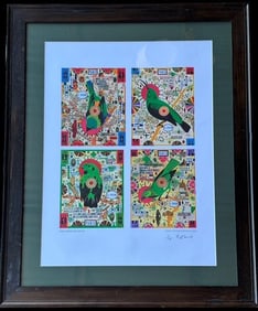 The Absinthe Birds Poster Signed by Tony Fitzpatrick