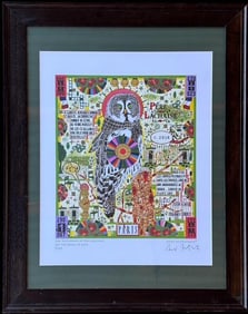 The Watchman of Pere Lachause Poster by Tony Fitzpatrick