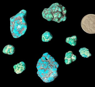 Lot of 10 Turquoise Nuggets