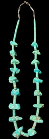 Native American Navajo Turquoise Nugget and Bead Necklace