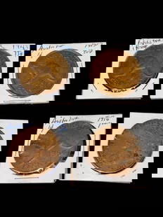 Lot of Four Australian Copper Pennies: Lot of four Australian copper pennies 1943, 1956 and 1963 copper pennies, Australian penny, 1936 is Commonwealth of Australia. For in-house shipping, select bidder arranged. Domestic shipping $8