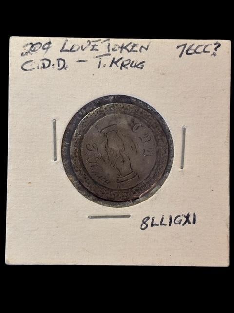 T. Krug Love Token USA $.20 Marked CC CBB (1 of 2)