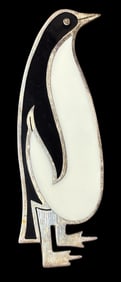 Mexico Silver Penguin Pin with Enamel