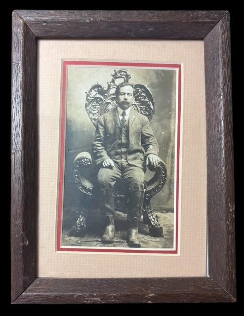 original Framed Mexican Revolution Era Real Photo rppc Card (1 of 2)