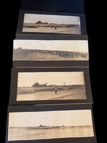 Lot of Four Roswell NM Cattle Herding Panoramic Photos 1900